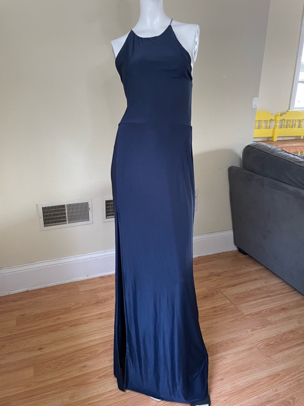Love X Design Sleeveless Navy Maxi Dress - Strappy back Classic Elegant Style